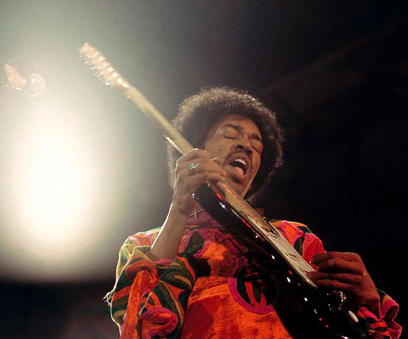 Jimi Hendrix Performing, Isle of Wight Festival, 1970