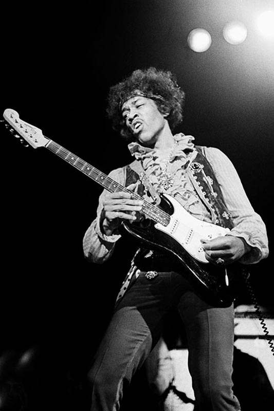 Jimi Hendrix Playing his Fender Stratocaster, Monterey Pop Festival, 1967