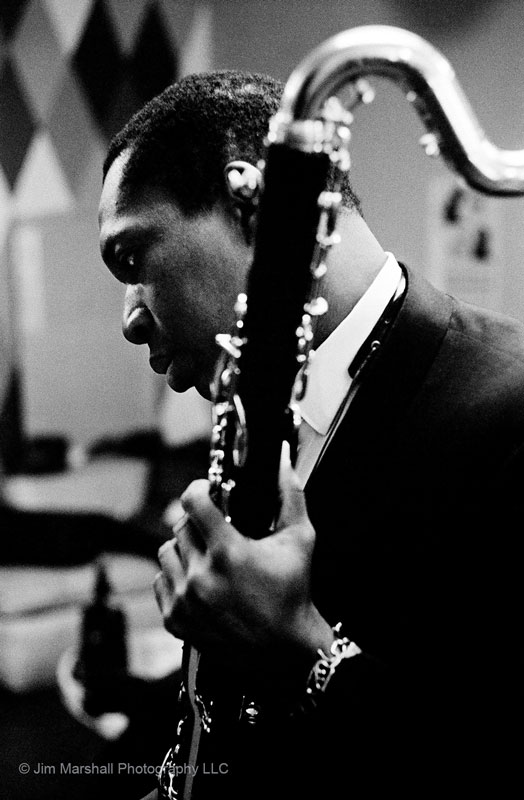 John Coltrane Holding his Saxophone, Stanford University, 1966