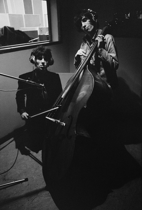 Keith Richards and Bill Wyman Playing Cello, Olympic Studios, London, 1966