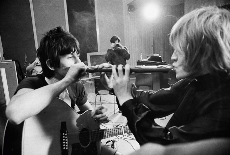 Keith Richards and Brian Jones Smoke a Flute, Olympic Studios, 1966