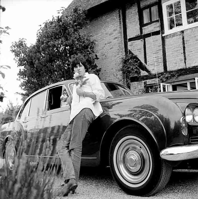 Keith Richards and Bentley with Rose (B-8), West Sussex, 1966