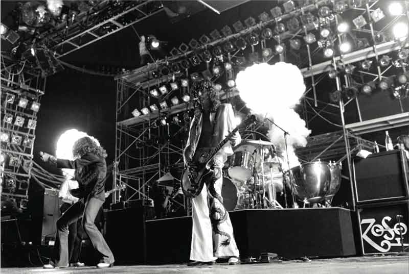 Led Zeppelin Onstage (BW), Pontiac, Michigan, 1977