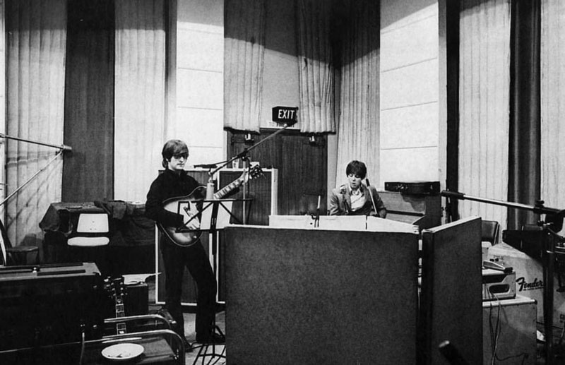 John Lennon & Paul McCartney Recording Revolver, Abbey Road Studios, 1966