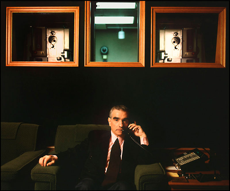 Martin Scorcese Portrait in Screening Room, 1995