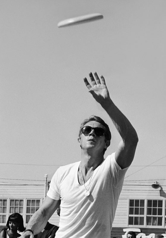 Steve McQueen Playing Frisbee, on the Set of Bullitt, San Francisco, 1968