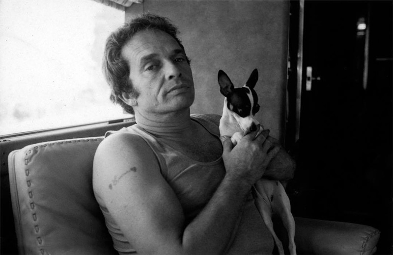 Merle Haggard with his Toy Fox Terrier, 1977
