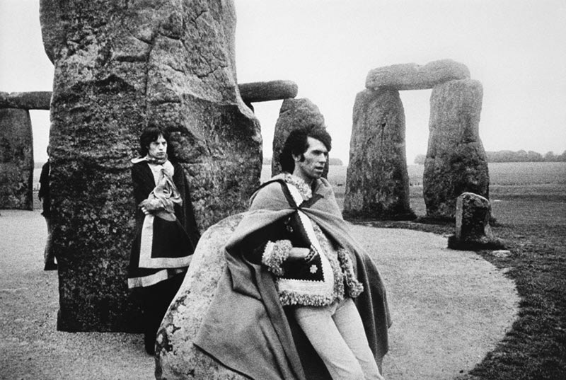 Mick Jagger and Keith Richards, Stonehenge, 1968