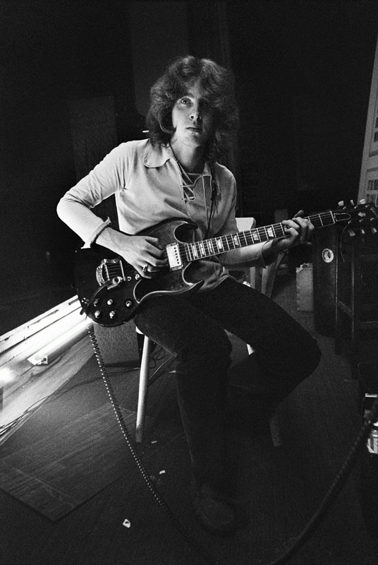 Mick Taylor Playing a Gibson Guitar, Hyde Park Rehearsals, 1969
