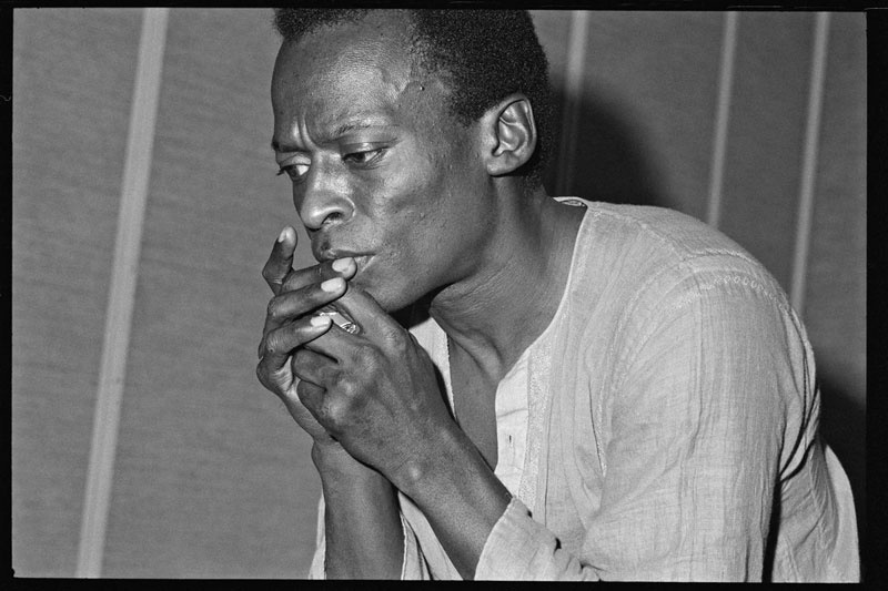 Miles Davis Listening to Playback, Columbia Recording Studio, NYC, 1970 (II)