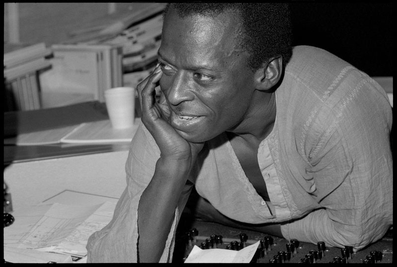 Miles Davis Listening to Playback, Columbia Recording Studio, NYC, 1970 (III)