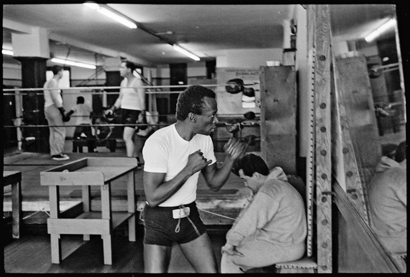 Miles Davis Shadowboxing in the Mirror at Gleason's Gym, NYC, 1970