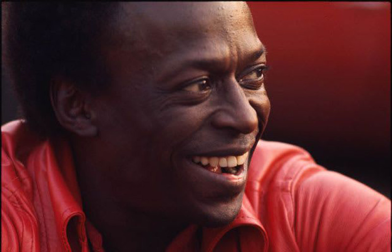 Miles Davis Smiles Backstage, Isle of Wight Festival, 1970