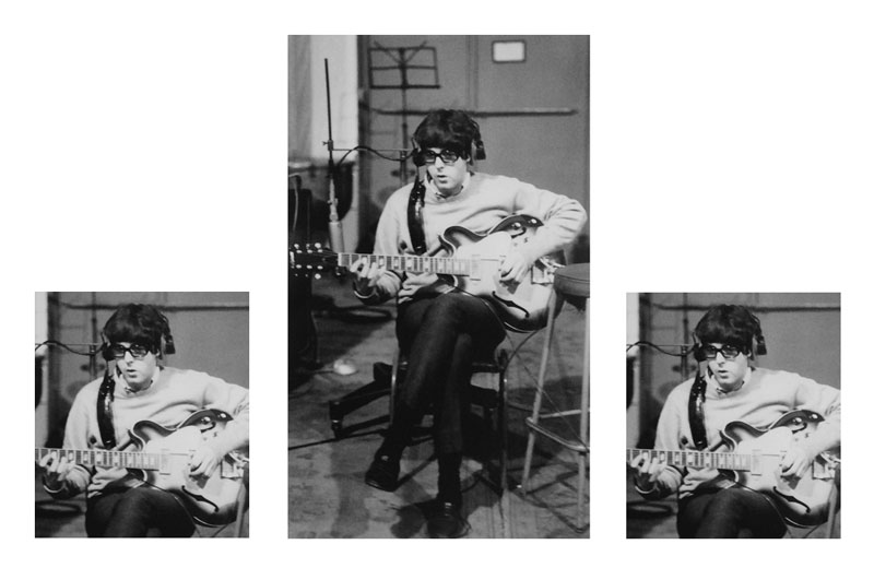 Paul McCartney Recording Triptych, Abbey Road Studios, 1963
