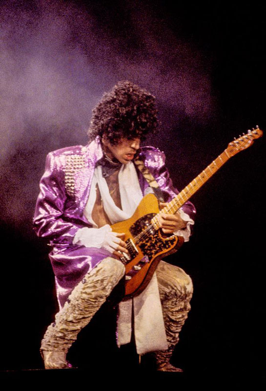 Prince Crouching On Stage, 1984