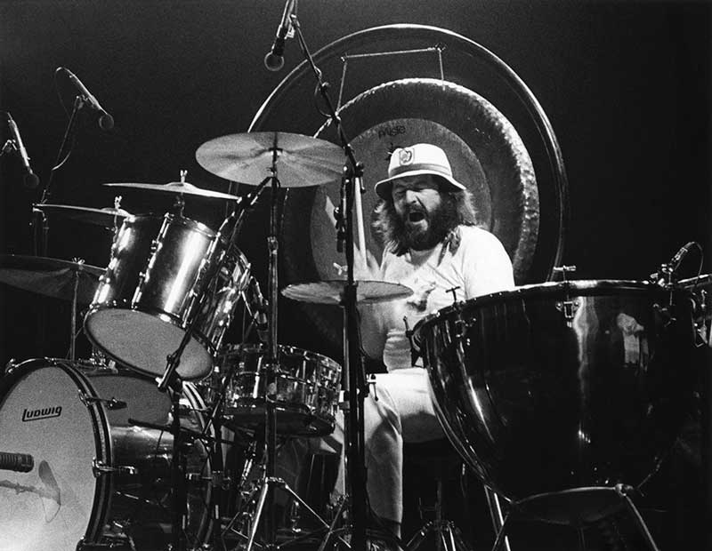 John Bonham On Stage at Drum Set, NYC, June, 1977