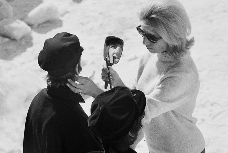 Ringo Starr With Makeup Mirror on the set of Help!, Austria, 1965
