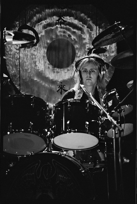 Roger Taylor Playing Drums London, 1976
