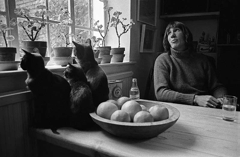 Roger Waters at Table With Black Kittens, in a Basement in Islington, North London, 1970