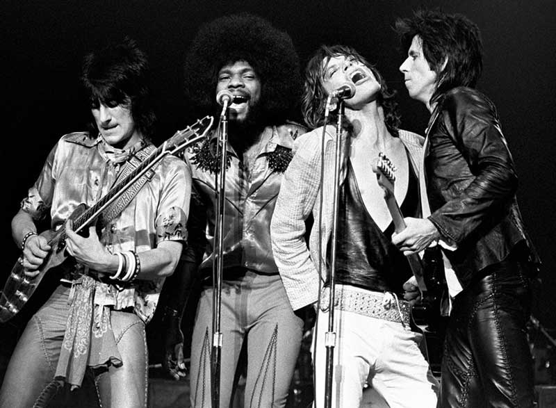 Ronnie Wood, Billy Preston, Mick Jagger, & Keith Richards Performing, Boston Garden, June, 1975