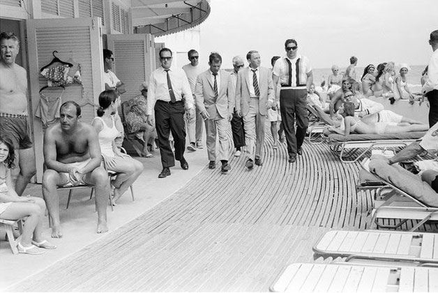 Frank Sinatra Looking Sideways on the Boardwalk, Miami Beach 1968