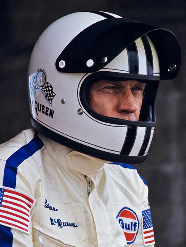 Steve McQueen in Racing Suit and Helmet, Sebring 12-Hour Race, 1970