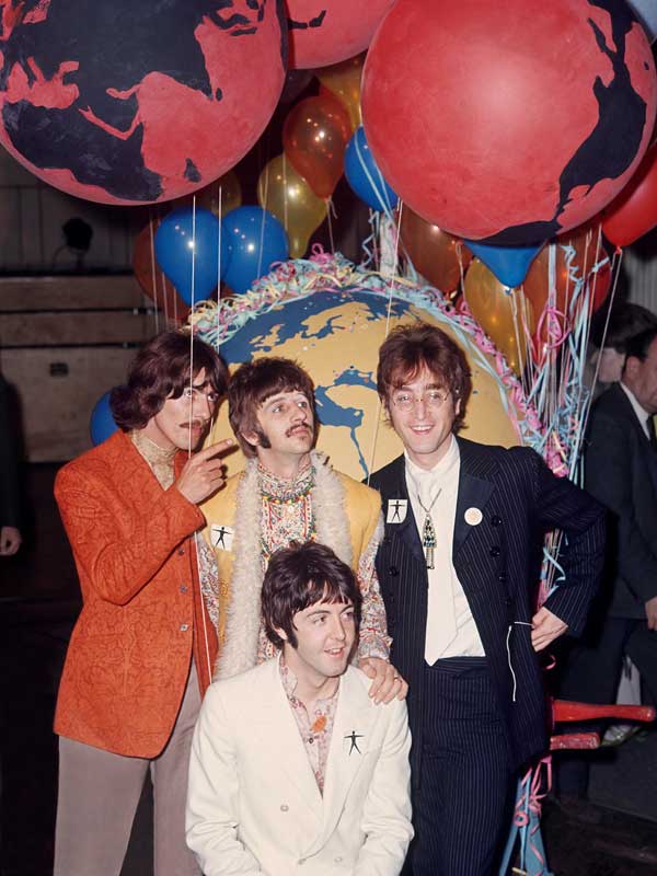 The Beatles Posing with Balloons, 