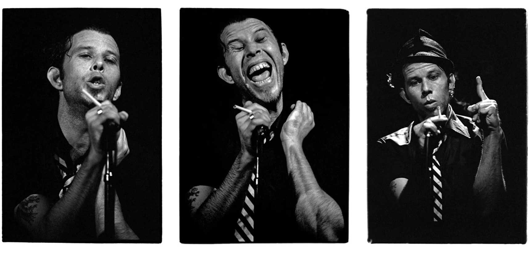 Tom Waits Performing at the Troubadour, Los Angeles, 1977 (Triptych)