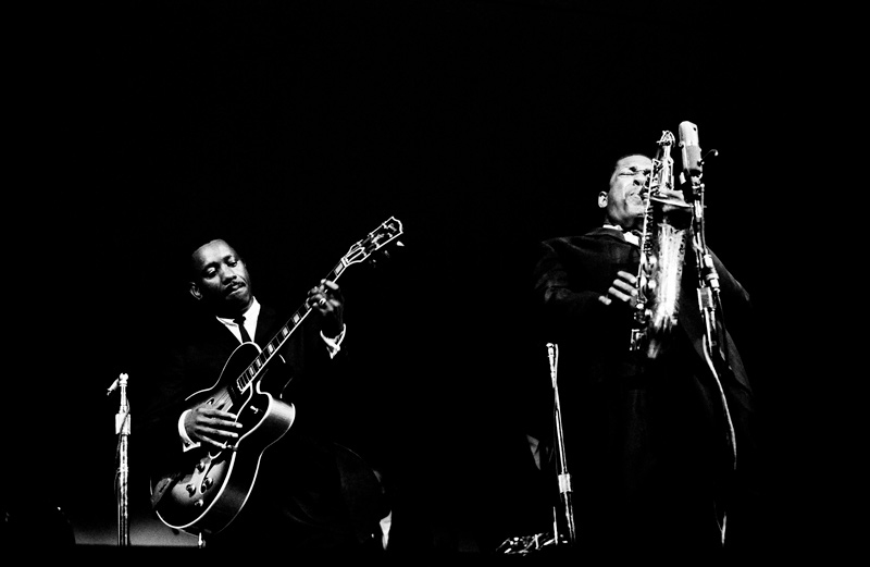 Wes Montgomery and John Coltrane, Monterey Jazz Festival, Monterey, CA, 1961