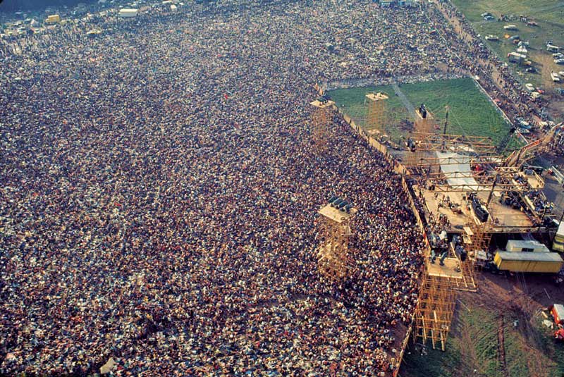 Woodstock Aerial View, Woodstock Festival, NY, 1969