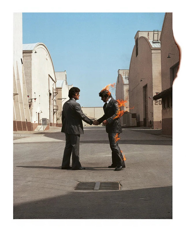 Pink Floyd, Wish You Were Here Album Cover (UK), 1975