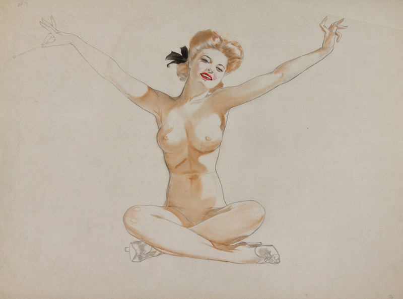 Study of a Seated Nude Redhead, 1944