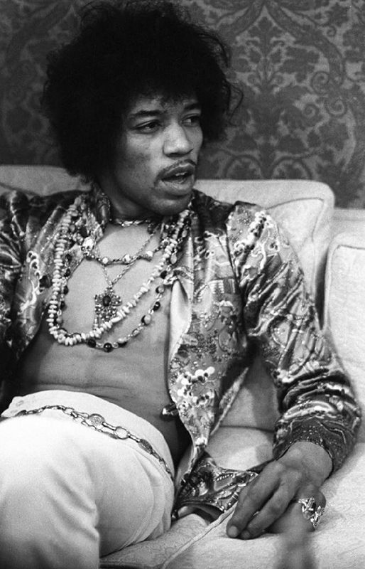 Jimi Hendrix Backstage, Hollywood Bowl, CA 1967